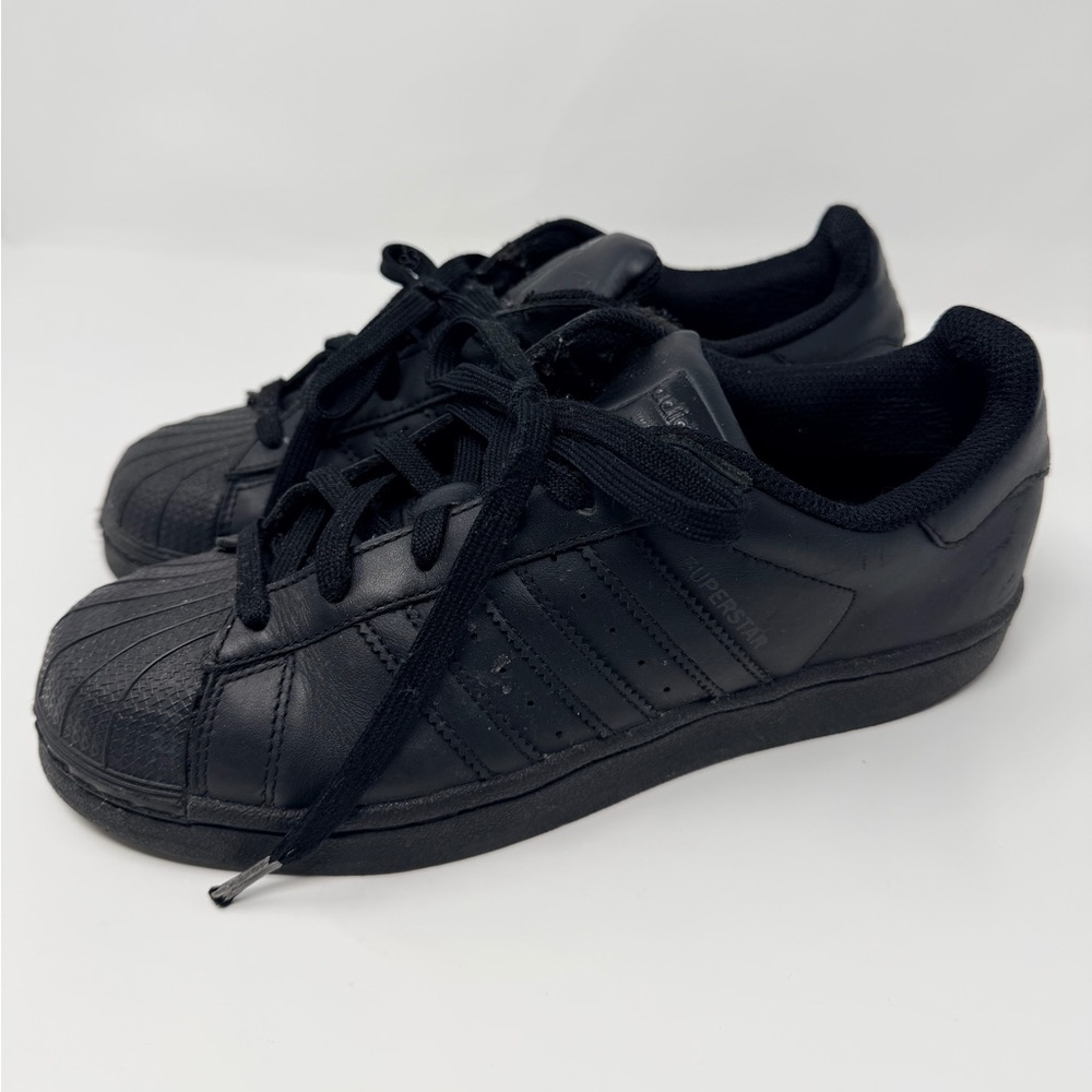 Adidas Superstar Black Sneakers 80s Street Sporty Footwear Athletic Shoes Unisex - Picture 3 of 17